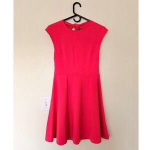 Gap Fit &‎ Flare Dress Open Back Sleeveless Casual Party Hot Pink Size S NWT